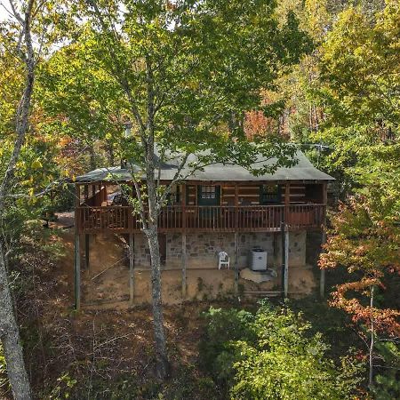 View! Cozy, Private, Fireplace, Hot Tub Log Cabin, Honeymoon! Сивиървил Екстериор снимка